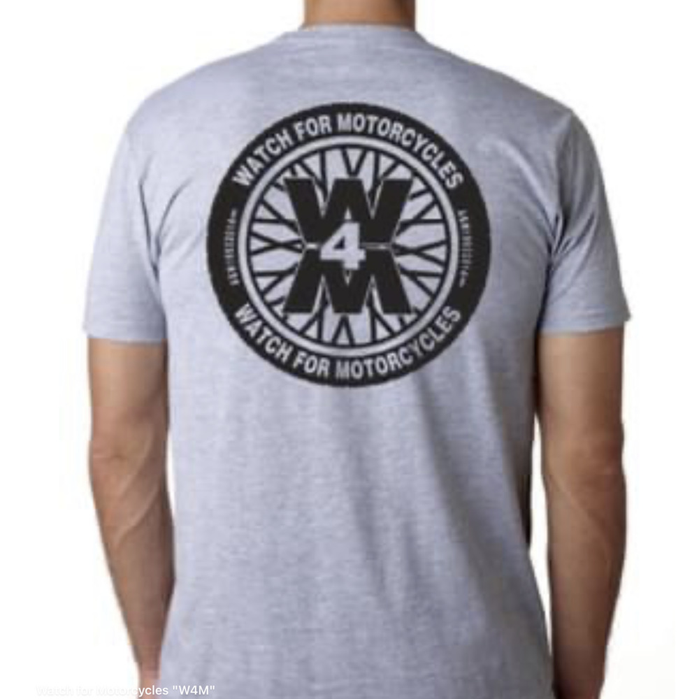 New ‘Watch for Motorcycles’, motorcycle awareness grey t-shirt XXL